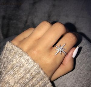 Fashion Lady Unique Promise Ring 925 Sterling Silver 5A CZ Stone Engagement Wedding Band Rings for Women Finger Jewelry Gift1566693