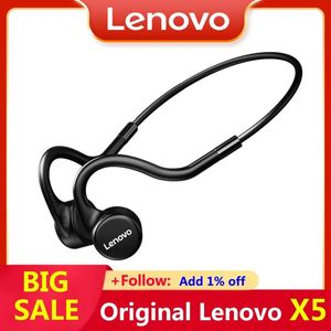 Słuchawki oryginalne Lenovo x5 Kości przewodnictwo słuchawki Bluetooth Wireless Weadphones Ipx8 Wodoodporny sport