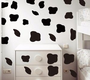 50Pcs Cow Spot Polka Dot Wall Sticker Bedroom Refrigerator Cute Print Spot Dot Wall Decal Fridge Kids Room T200915 2103081013348