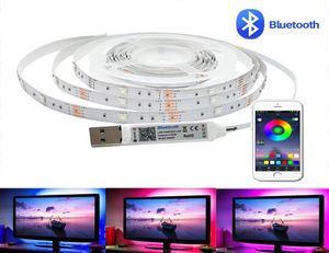 Lekkie paski LED 1M2M3M4M5M 5050 DC5V Waterproof USB Elastyczne paski TV RGB Podświetlenie Bluetooth Kontrola Lights9589001