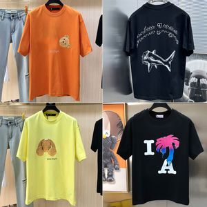 Palm Designer Summer PA Mens Women T-shirts Man Stylist Tee Guillotine Bear Palms Printed Short Sleeve Truncated Bears Angles Tees Angel T S