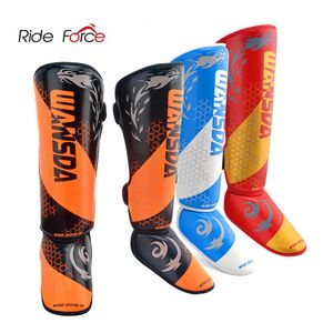 Gear Protective Gear 1 Pair MMA Boxing Shin Guards Ankel Stöd män Kvinnor Kickboxning Utrustning Karate Protectors Sanda Muay Thai Leggi