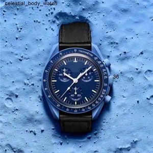 Stålprodukter Moonswatch Quarz Chronograph Mens Womens Watch Mission to Mercury Nylon Luxury Watch James Montre de Luxe Limited Edition Mast 33wy