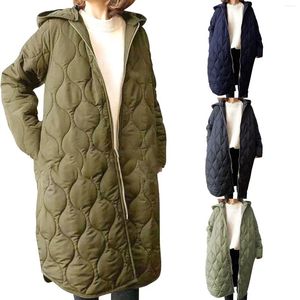 Women's Trench Coats Hooded Quilted Jacket Winter For Women Casual Loose Warm Cozy Lightweight Down Womens Jackets