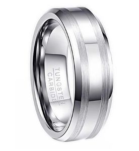 8 ملم عريض 23 مم سميكة لاسا ستريب أبيض K Tungsten Steel Ring American Code 614 مع نصف ياردة 3200884