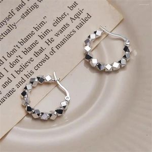 Hoop Earrings 925 Sterling Silver Simple Light Luxury Temperament Exquisite Semale Sexy Jewelry Gift