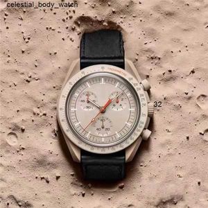 изделия из стали Moonswatch Quarz Chronograph Мужские женские часы Mission To Mercury Nylon Luxury Watch James Montre de luxe Limited Edition mast SF6O