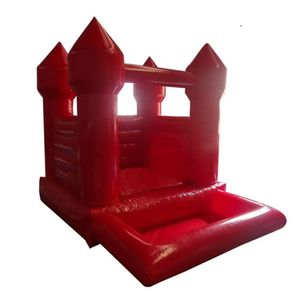 Balanços Mini Criança Branco Rosa Azul Inflável Bounce House Combo Com Piscina Indoor Bouncer Com Ball Pit Residencial Jumpers Infláveis i