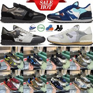 Rockrunner camo designer skor plattform sneakers topp läder kamouflage gummisula militär grön trippel svart vit kvinnor män sport tränare 06cp#