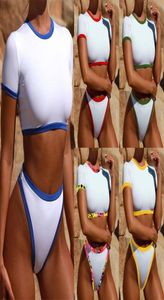 Costumi da bagno sportivi da donna Bikini brasiliano a vita alta Perizoma costume da bagno femminile tankini costume da bagno due pezzi9812568