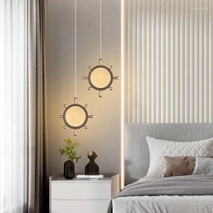Lampy wiszące nowoczesne kreatywne kółko kółko żyrandolu żyrandol do sypialni salon