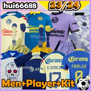 XXXL 4XL America Soccer Jerseys 2023 2024 Liga MX Club Fidalgo G.OShoa R.Martinez M.Lainez D.Valdes E.Lara Leo Sua Rez E.Lara Men Player Kids Kits Football Shirts