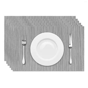 Masa paspasları 6pc Dokuma Placemat Yemek Mesh Place Mat Kaymaz Isı Yalıtım Pedi