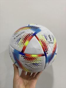 Мячи Футбольный мяч Хорошая продажа товаров с принтом на заказ для школы Официальный размер 5 Кубок мира по футболу из искусственной кожи для тренировок Аль Хильм и Аль Рила