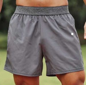 Lulus Men Yoga Sports Shorts Fitness Outdoor Szybki suchy Lululemens Solidny kolor swobodny ćwiartka pant ys1x