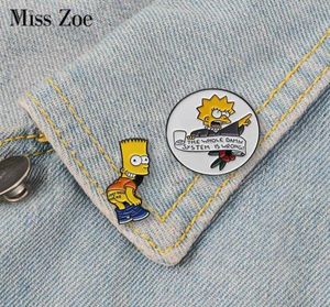 Pins Brooches Classic TV Role Enamel Pin Yellow For Bag Clothes Lapel Cartoon Naughty Badge Series Jewelry Gift Friends37736062236387