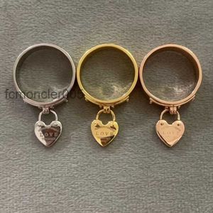 Fashion Designer Ring Top t Family S925 All Body Sterling Silver Heart Shaped Pendant Ring Versatile Korean M1AE