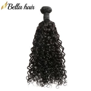 Wefts Bellahair Mongolian Virgin Hair Bunds Curly 100 Human Hair Wefts 10 28 Natural Color Hair Extensions Bulk grossist