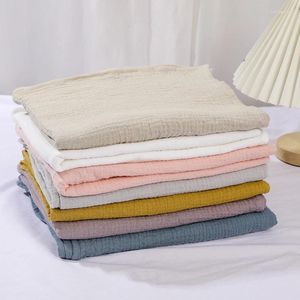 Cobertores 120x100cm musselina swaddle itens de bebê toalha de banho de algodão macio nascido para acessórios gaze xadrez manta cama