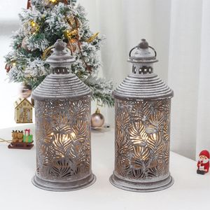 2PCS Vintage Phoenix Table Lampa metalowe lampy zasilane baterią uchwyt świecy retro z żarówką Edison do domu na zewnątrz 240103