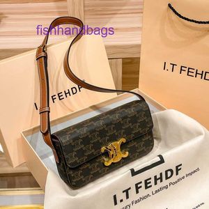 Partihandel Top Original Cellins tygväskor Online Shop Bag Arch Underarm New Black Gold Junior High Sense Middle Age Crossbody Stick Women's With Real Logo