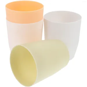 Tumblers 4 Pcs Reusable Water Cup Bathroom Drink Brush Container Brushing Pp Mouth Wash Cups Travel Lovers Toothbrush Holders For