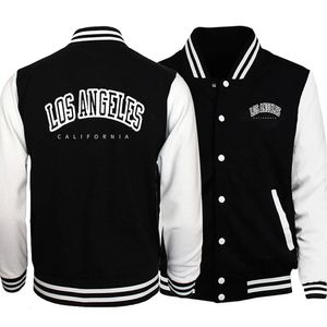 Los Angeles California USA City Retro Letter Mens Clothes Loose Fashion Baseball Uniform Outdoor Biker Travel Coat Men's Jacket 240103