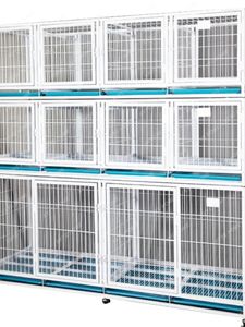 Caixa para cães e gatos, vitrine para loja de animais de estimação, gaiola de isolamento para ambientes internos de três camadas