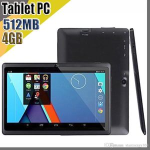 PC 100X DHL Darmowa wysyłka 7 cali 4 GB 512 MB pojemnościowy A33 RK3126 Czterej rdzeń Android 4.4 Podwójny aparat Tablet PC Wi -Fi Epad YouTube Facebo