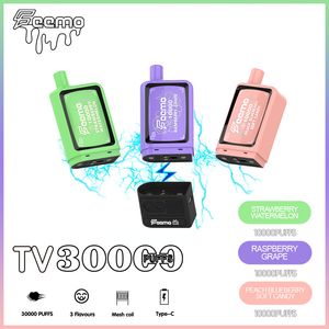 EU warehouse Feemo TV30000 Puffs Kit Puff 30000 Disposable Vape Electronic Cigarette Vape Box 60ML e-juice Type-C Cable Rechargeable Vape Mod Battery