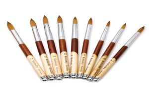 1PC Kolinsky Sable Acrylic Nail Art Brush No 24681012141618 UV Gel Carving Pen Brush Liquid Powder DIY Nail Drawing5725902