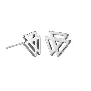 Brincos pendurados triângulo nórdico amuleto de aço inoxidável moda simples brinco geométrico jóias para venda