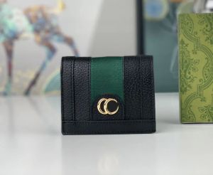 Mulheres Designer Carteiras Luxurys Ophidia Cion Bolsa 11 Cores Clássico Letra Dupla Marca Titular de Cartão Curto Mulher Moda Pequena Embreagem com Caixa Original