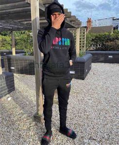 Trapstar Rainbow Scarf Embroidery Plush Hoodie Closure Zipper Pants Casual Suit Fashion Hoodies for Men Hip Hop Sweatshirt Hoody UQ4M GT0N CJTP CJTP