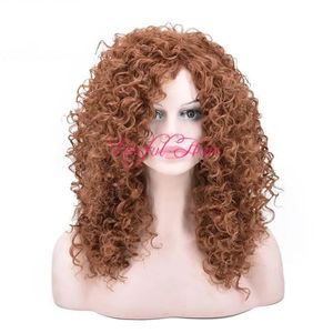 Wigs HAIR WIGS KINKY CURLY Bounce CURL Micro braid wig african american JANAMINAC CURLY HIGH TEMPRATURE 18inch synthetic wigs for black