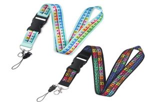 Keychains Chemistry Periodic Table Of Elements Lanyards Key Chain Colorful Print Neck Straps Keychain Cell Phone Rope Teachers Gif4419069
