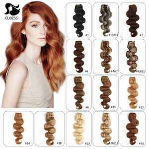 Extensions ELIBESS Hair Clip In Human Hair 100g 7pcs/lot All Colors Available Body Wave Clip In Hair Extensions