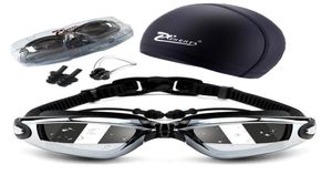 Yüzme Yetişkin Geogle Myopia Professional 5 In 1 Yüzme Gözlükleri Set Anti Sis UV Su geçirmez Reçete Gözlükleri 150800 C190412012411624168