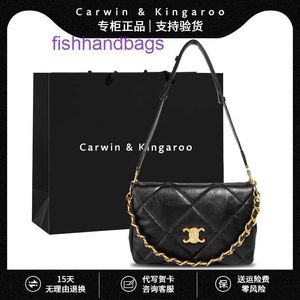 Negozio online di borse tote originali di Celins Borsa quadrata piccola Lazy Wind Large Diamond Grid Chain One con vero logo