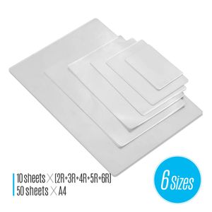 100 Sheets 80mic Thermal Laminating Film Pouches PET Clear Sheet for Machine Laminator 2R 3R 4R 5R 6R A4 Size 240102