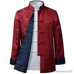 Camisas Casuais Masculinas Homens Camisa Dragão Chinês Kung Casacos China Ano Novo Tang Terno Roupas Tradicionais Chinesas Para Homens Jaquetas Hanfu Roupas Masculinas