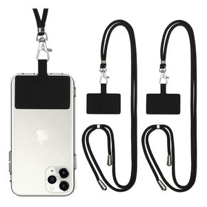 Universal Crossbody Cell Phone Lanyard Patch med justerbar löstagbar nylonhalsrem Nacke axelband Rope Telefonfodral Ankare Tether Tether för de flesta smartphones