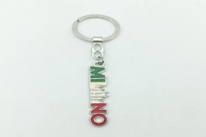 Keychains Fashion Tourist Souvenir Metal Bag Decoration Gift Key Chains Alloy Milano Letters Keyring Fancy Keychain Premium1738718