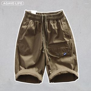 Shorts masculinos verão fino carga moda masculina luz luxo confortável casual na altura do joelho calças estilo japonês calças curtas