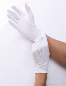 Fingerless Gloves 2PairSlot Högkvalitativ elastisk förstärker vit svart spandex ceremonial för manliga kvinnliga servitörsdriversjewelry7237171