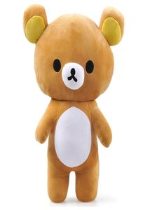 Kawaii rilakkuma para kreskówka postać pluszowa zabawka miękka zwierzęcy brązowy niedźwiedź wypchana lalka dla dziewczyny fajny prezent Q07275926607