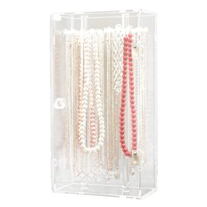 Bracelets Women Acrylic Free Standing Gift with 24 Hooks Bracelet Storage Space Saving Necklace Holder Clear Jewelry Organizer