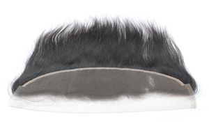 5 teile/los HD Transparent 13X4 Schnürsenkel Reines Brasilianisches Remy Menschenhaar Schweizer Spitze Frontal 1B Nautral Schwarz 130 Gerade ganze1099138