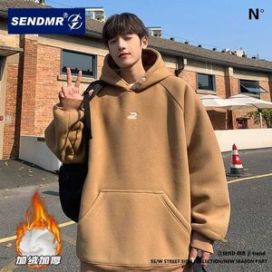 Kadın Hoodies Sweatshirts Borsorters Set Sendmr Markaları Kış Yeni Erkek Boyutlu Çift Kapşonlu İşlemeli Şık Sweatshirt Moda ve çok yönlü pl ile