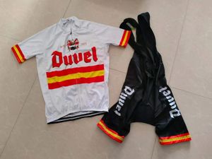 Set Summer 2024 Duvel Beer Spanien Cycling Jersey Set Mtb Cycling Wear Bike Clothing Bic Bicycle Clothes Quickdrry Mens Short Maillot CU